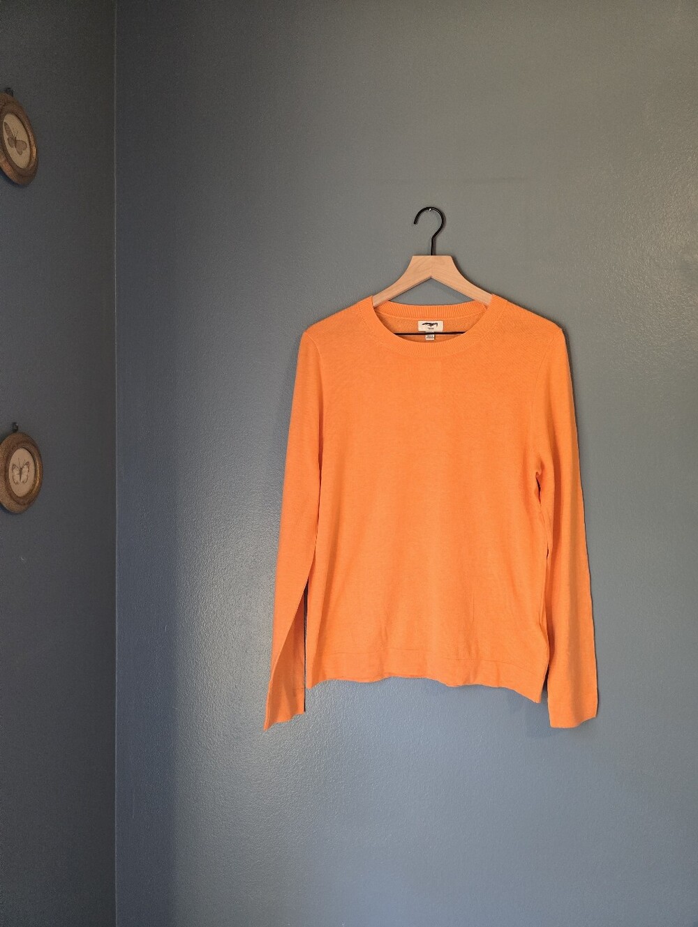 J. Crew Bright Orange Crewneck Sweater